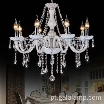 Lustre de cristal de cabeceira transparente elegante